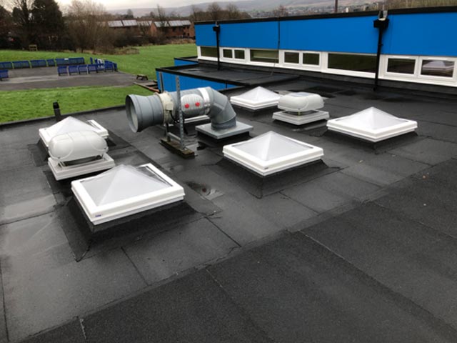 Alice Ingham Primary School, Rochdale after roofing works by K Pendlebury & Sons