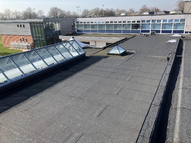 Brine Leas Academy, Nantwich after roofing works by K Pendlebury & Sons