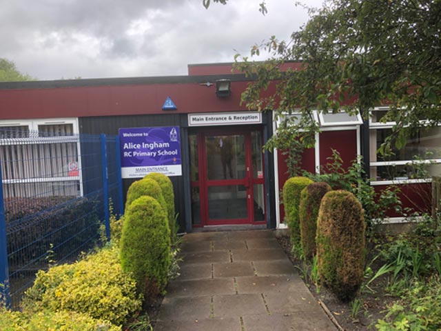 Alice Ingham Primary School, Rochdale before roofing works